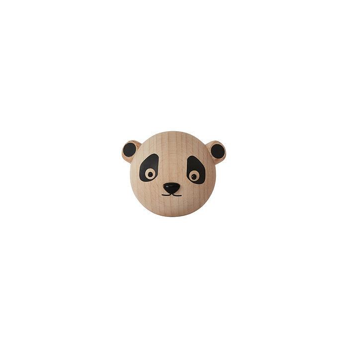 Panda Haken Holz Natur Mini 0