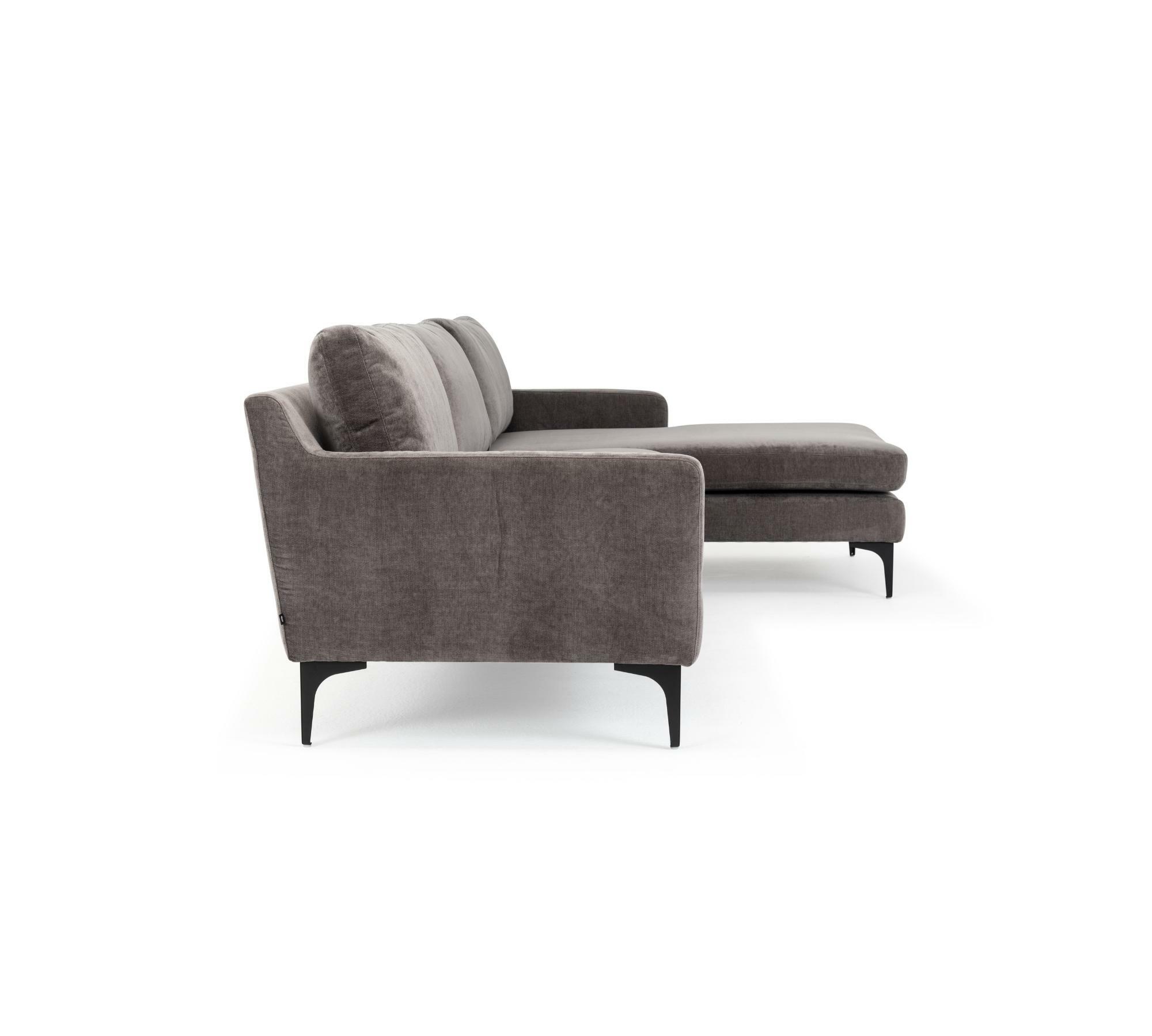 Astha Ecksofa Récamiere Rechts Danny Steel Grey 2