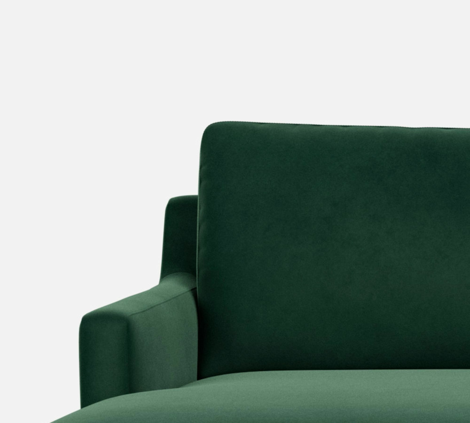 Astha 3-Sitzer Sofa Récamiere Links Velours Lux Dark Green 3