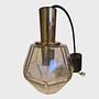 Vintage P167 4287 Pendelleuchte Messing Glas Gold 1