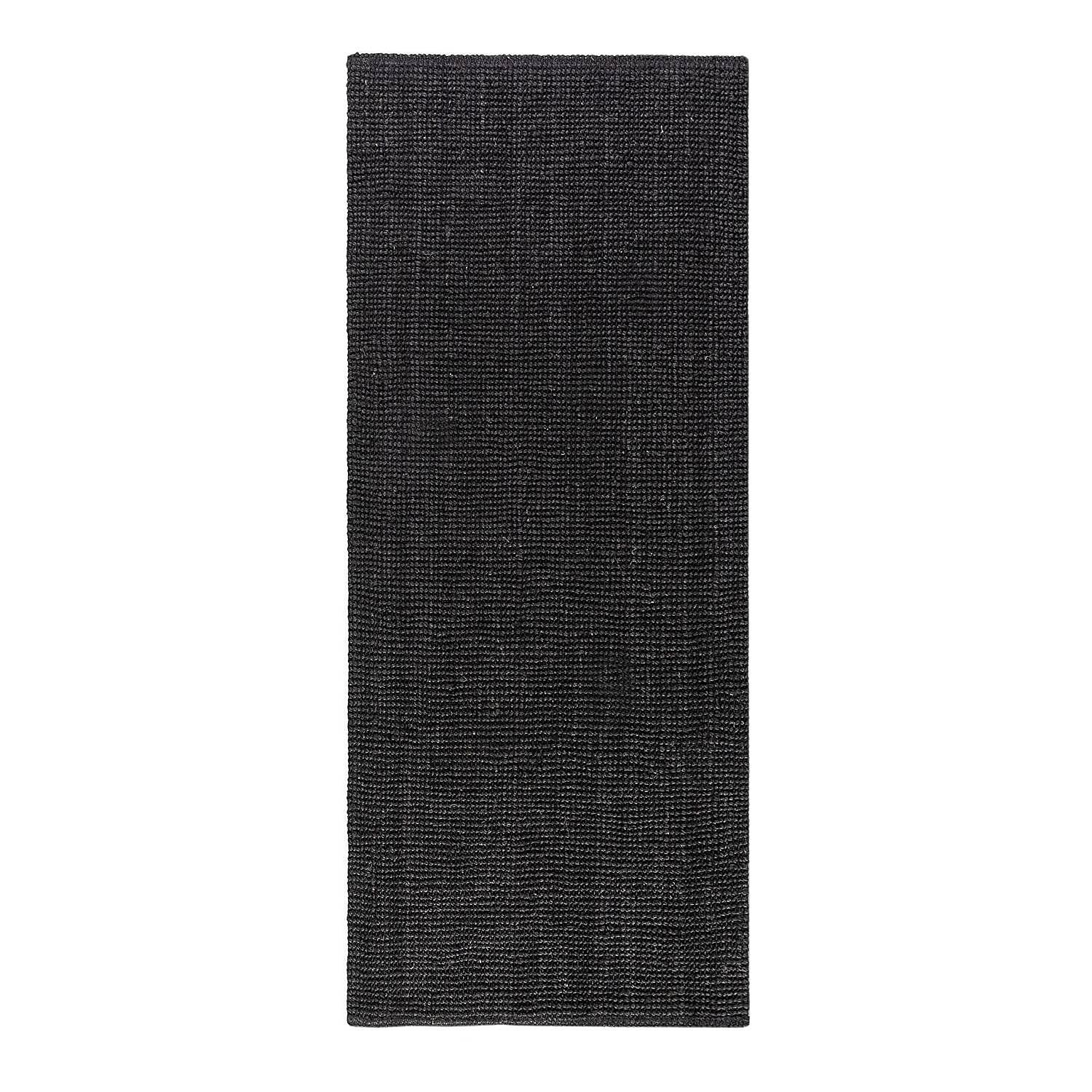 Jaipur Läufer Jute Schwarz 80 x 200 cm 1