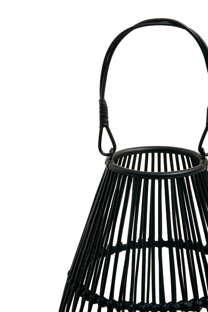 Mataram Laterne Rattan Schwarz 2