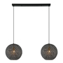 Pendant lamp 2-light metal black 4