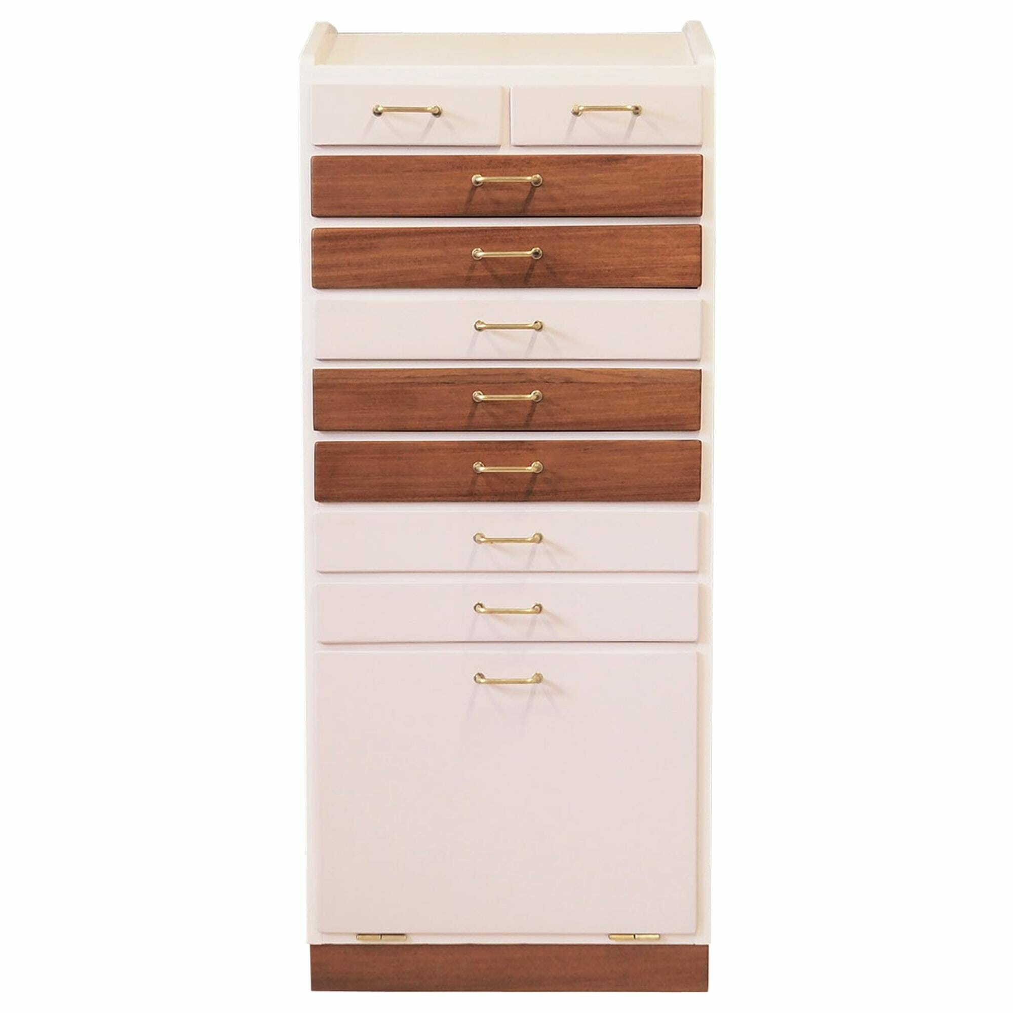 Vintage dresser Teak wood Light pink 1970s 0
