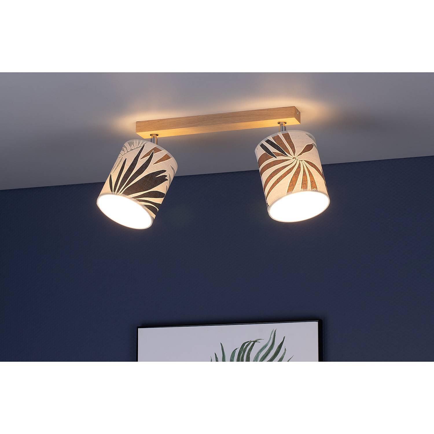 Sheet I Ceiling lamp Paper Oak 2-lamp 3