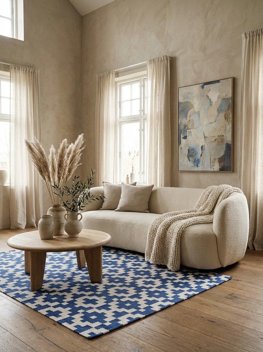 Outdoor Teppisch Dhurrie Chloe 120x170 Blau 1