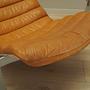 Lounge Chair Metal Leather Orange 1960s 10