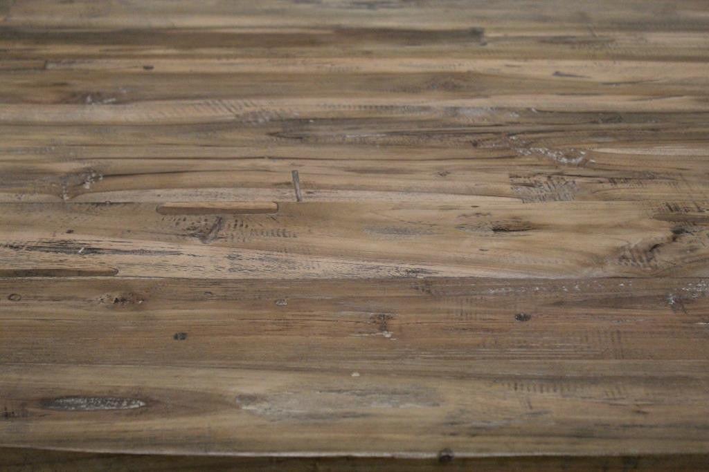 Ovale Tischplatte Teakholz Braun 1