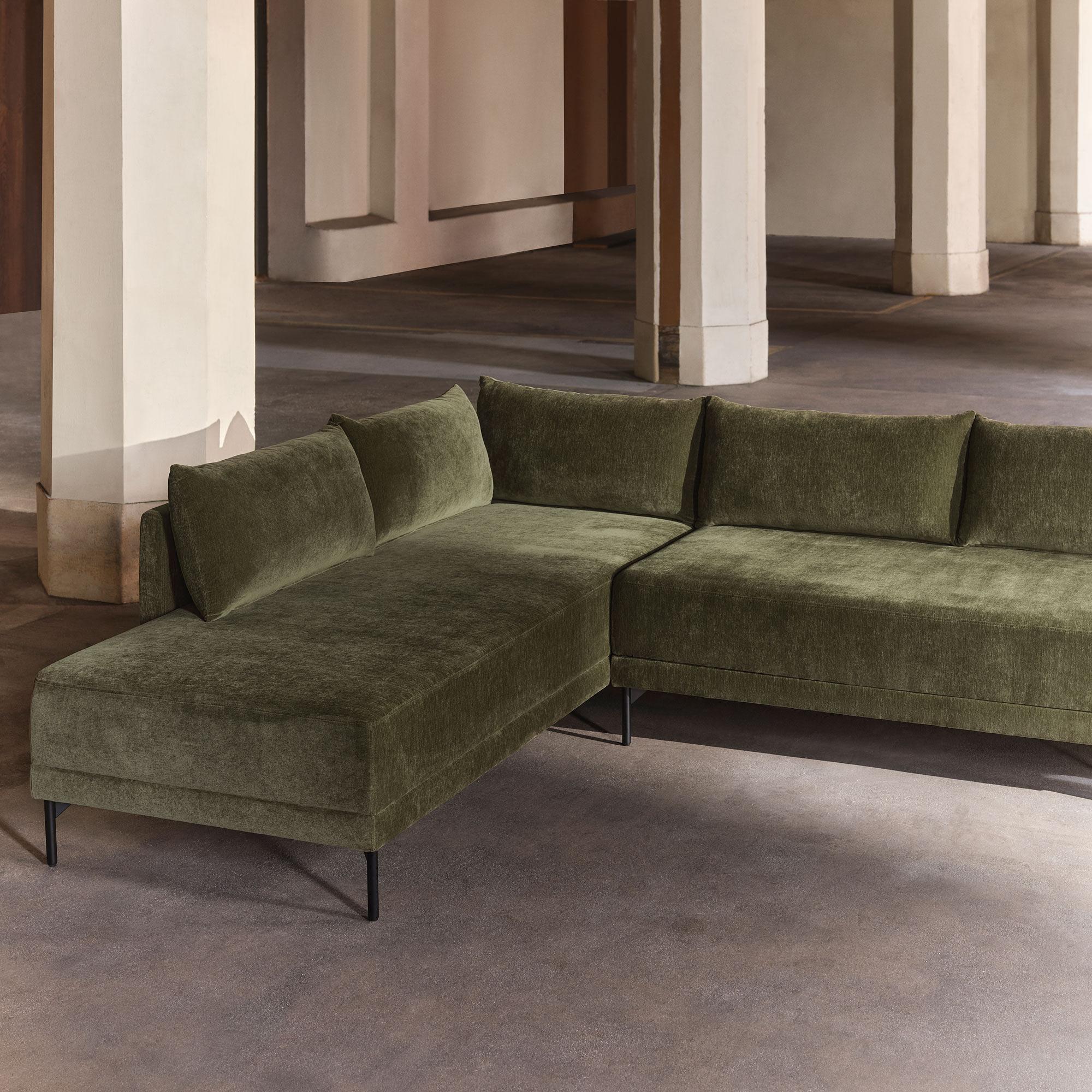 Vivica Sofa Recamiere Right Moss Olive 5
