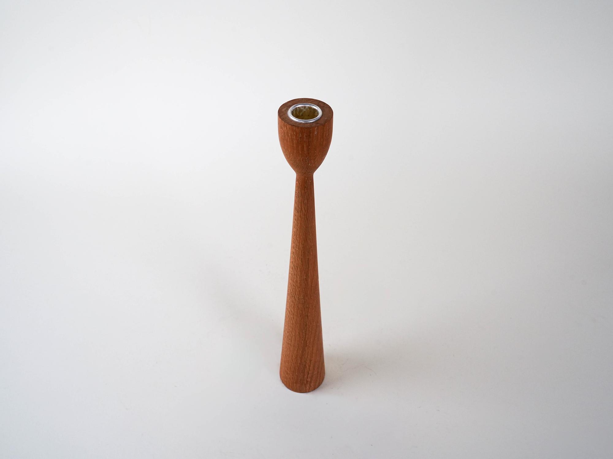Teak Candlestick 1960s 3