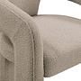 Armlehnenstuhl VALNES Bouclé Stoff Panju Taupe 4