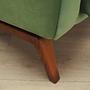 Vintage Sessel Samt Holz Grün 1970er Jahre 10