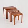 3x Vintage Side Table Teak Brown 1970s 13