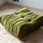 Togo Ottoman Velvet Olive Green 3