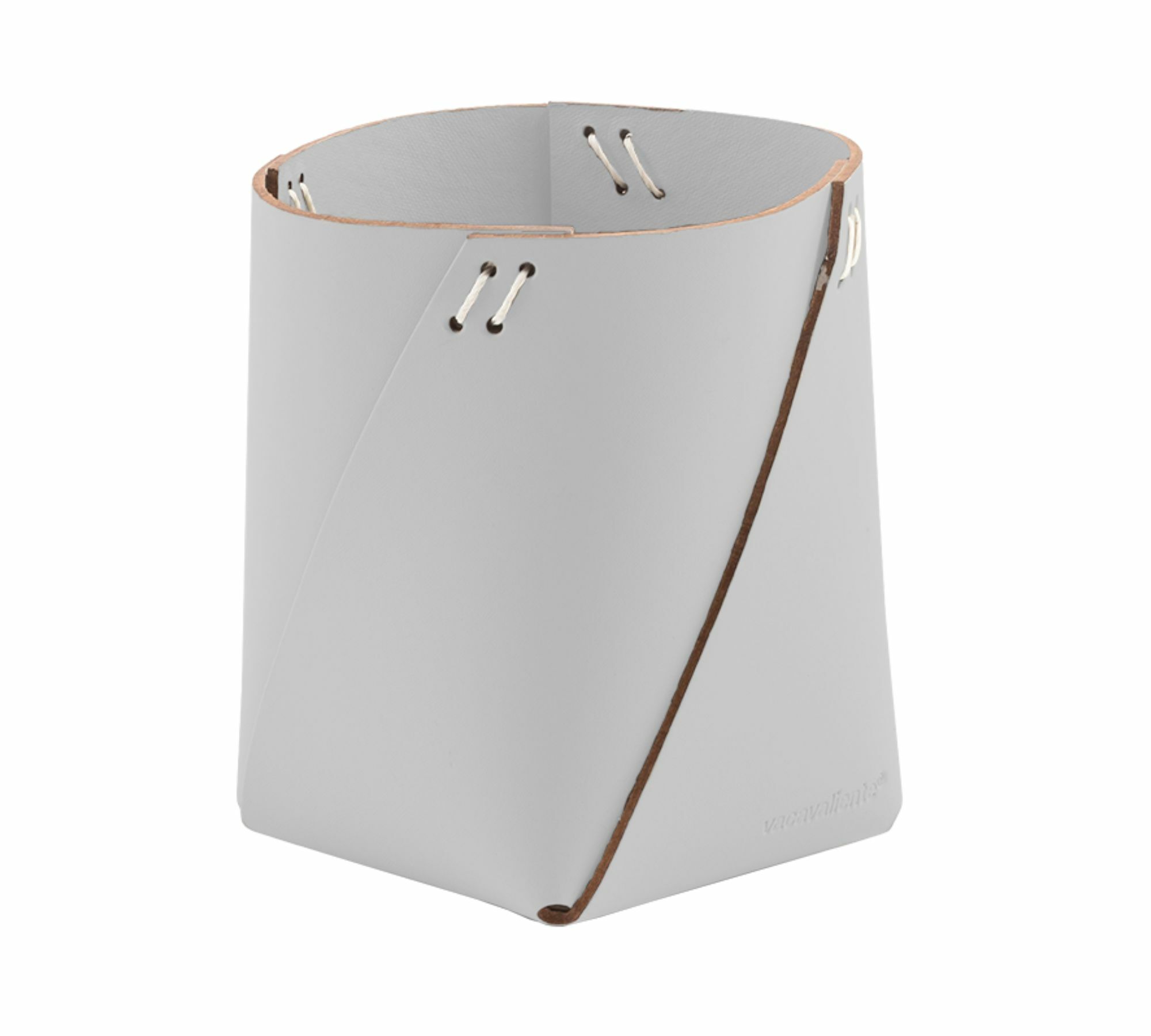 Stiftehalter 100% Recyceltes Leder Grau 0