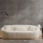 Sofa 3-Sitzer Textil Creme 0