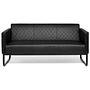 ARUBA BLACK 3-Sitzer Sofa Kunstleder Schwarz 0