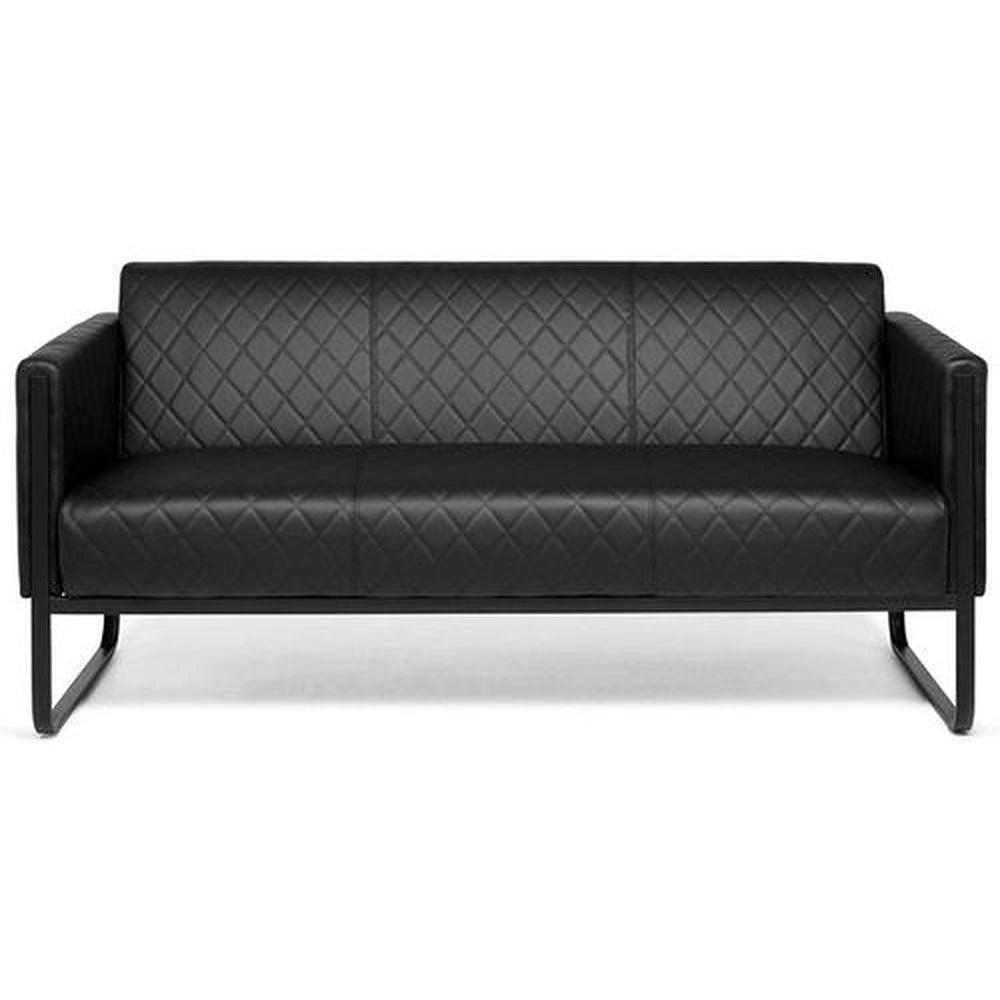 ARUBA BLACK 3-Sitzer Sofa Kunstleder Schwarz 0