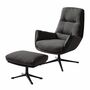 Polsterhocker Webstoff Anthrazit Schwarz 4