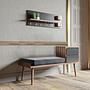 Hamra Garderobe Holzfurnier Anthrazit Grau 0