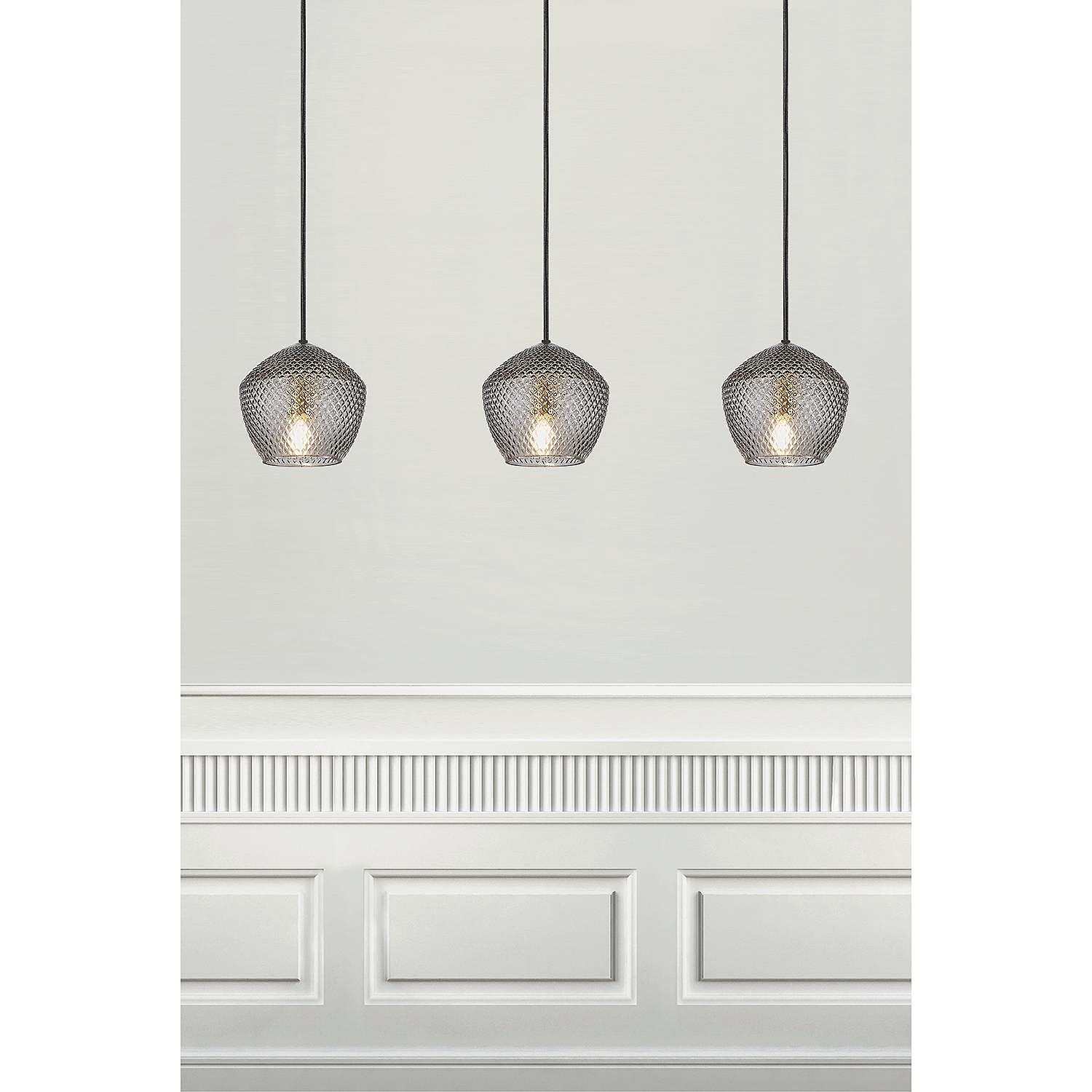 Orbiform I Pendelleuchte Rauchglas Stahl 1-flammig 3