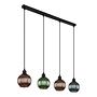 Pendant light Zumba Type B 4-light colored glass iron 3