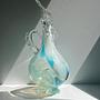 Vintage Vase Murano Glass Blue 1970s 3