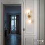 2-Burner Rigi Battery-Powered Wall Light White Gold 4