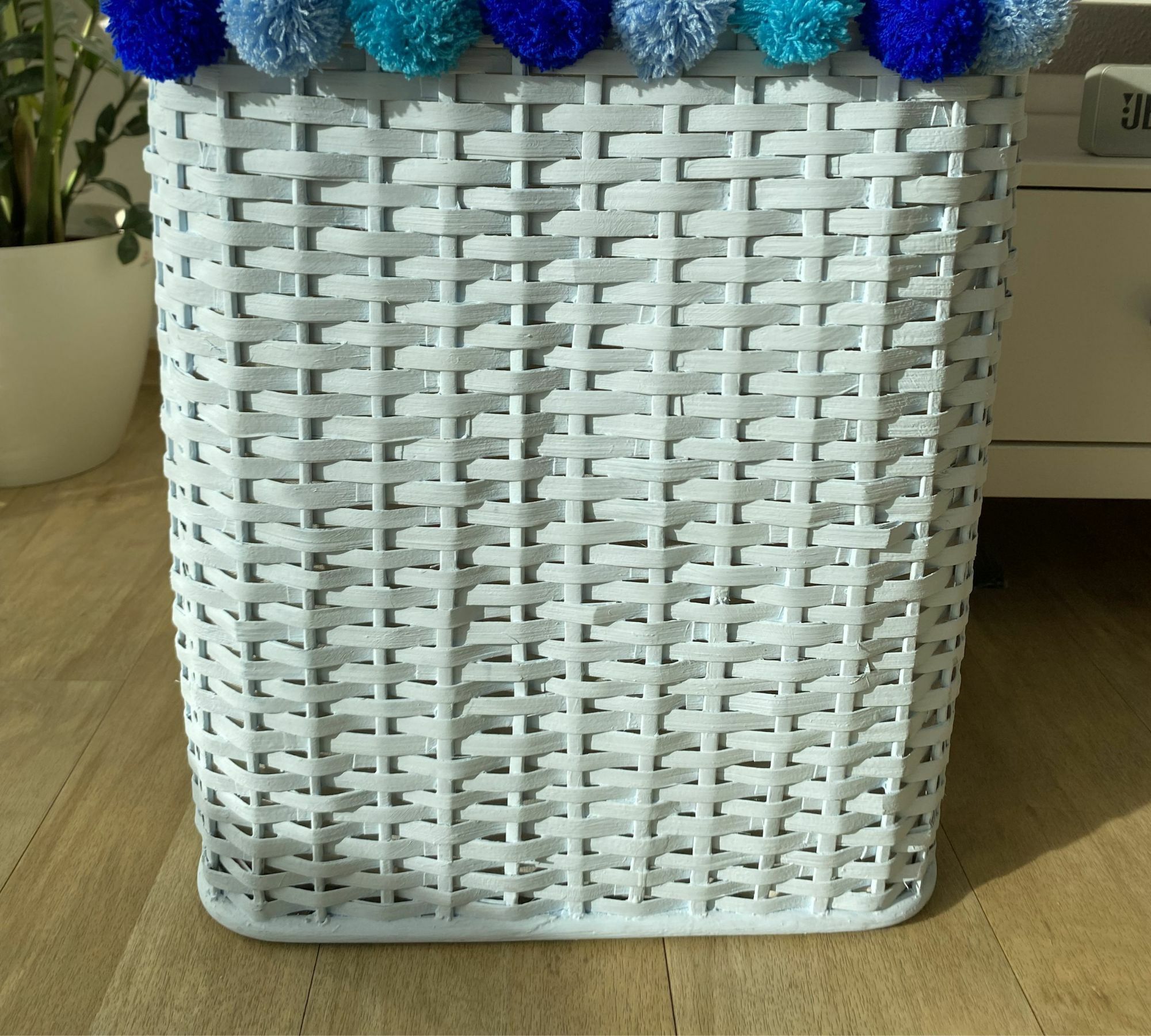 Aufbewahrungskorb Bambus Blau 1