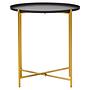 2x Avento Set aus zwei schwarz-goldenen Beistelltischen
 5