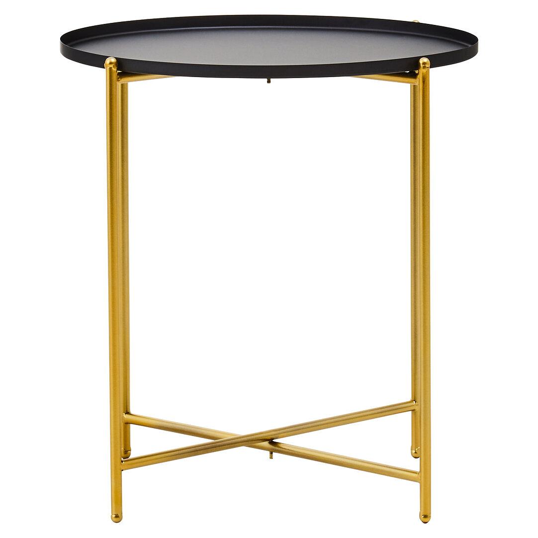 2x Avento Set aus zwei schwarz-goldenen Beistelltischen
 5