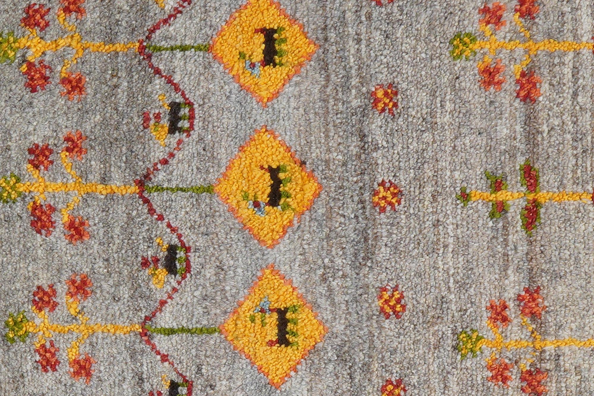 Gabbeh rug wool grey 6