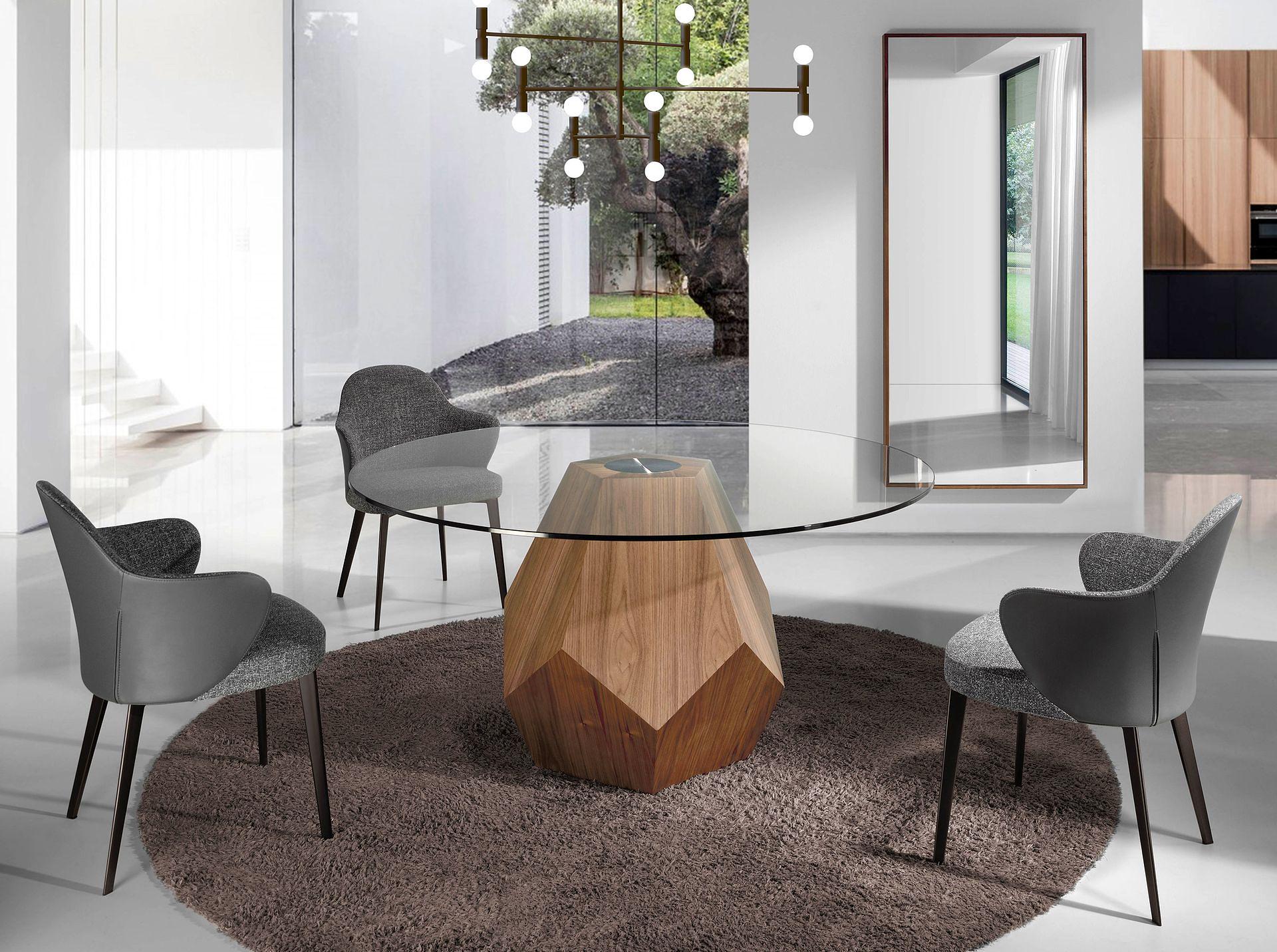 Rechteckiger Wandspiegel Nussbaum 2