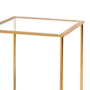 Beistelltisch Glas Metall Gold 1