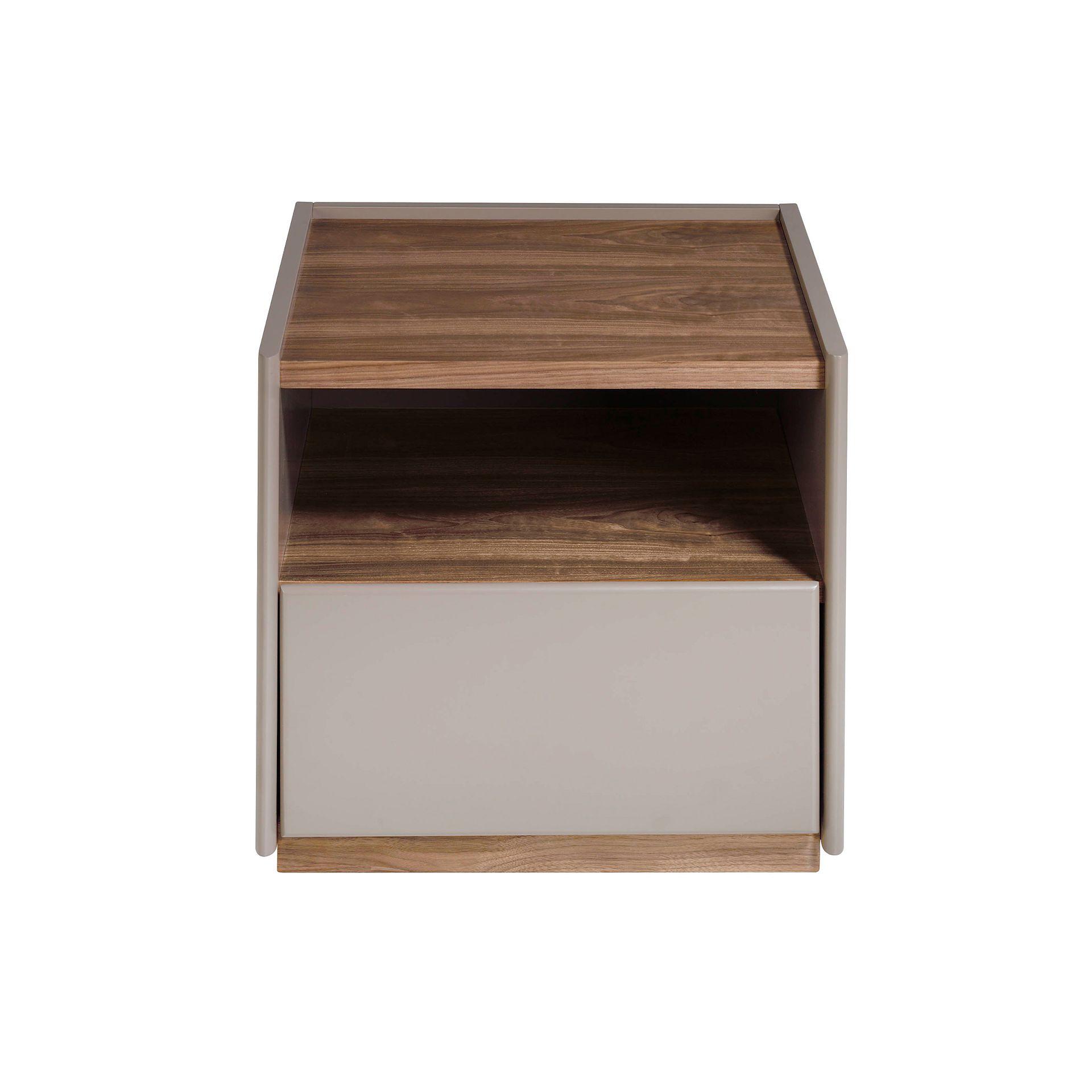 Beistelltisch Walnussfurnier Grau 4