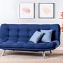Misa Sofa Bed 3-Seater Navy Blue 1