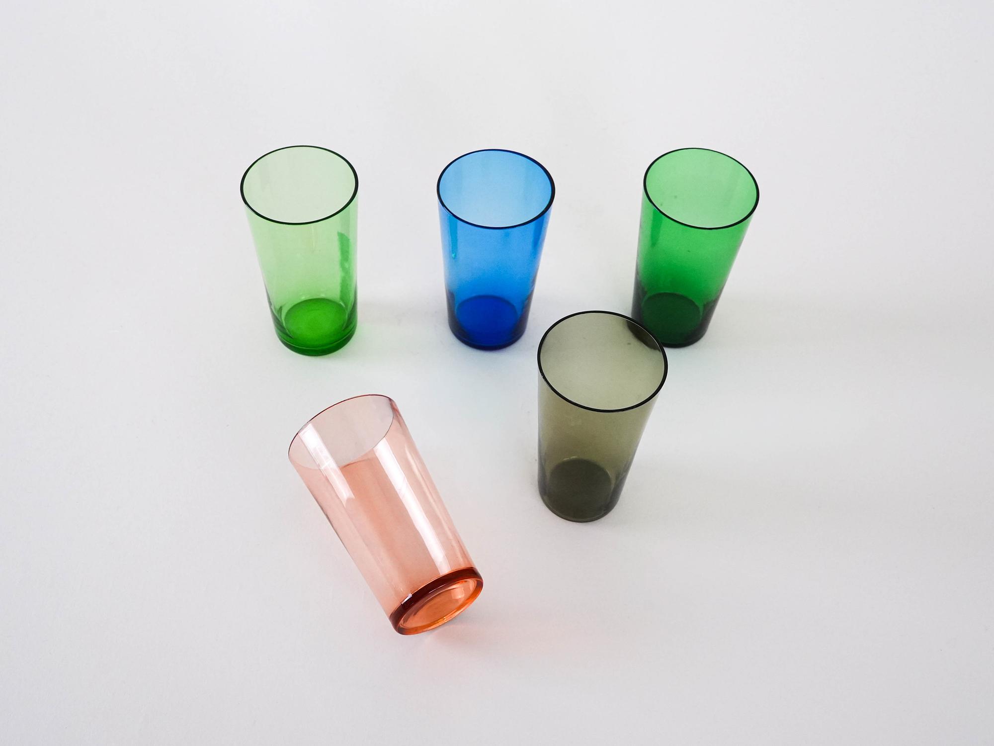 5x Glasses Colorful 5