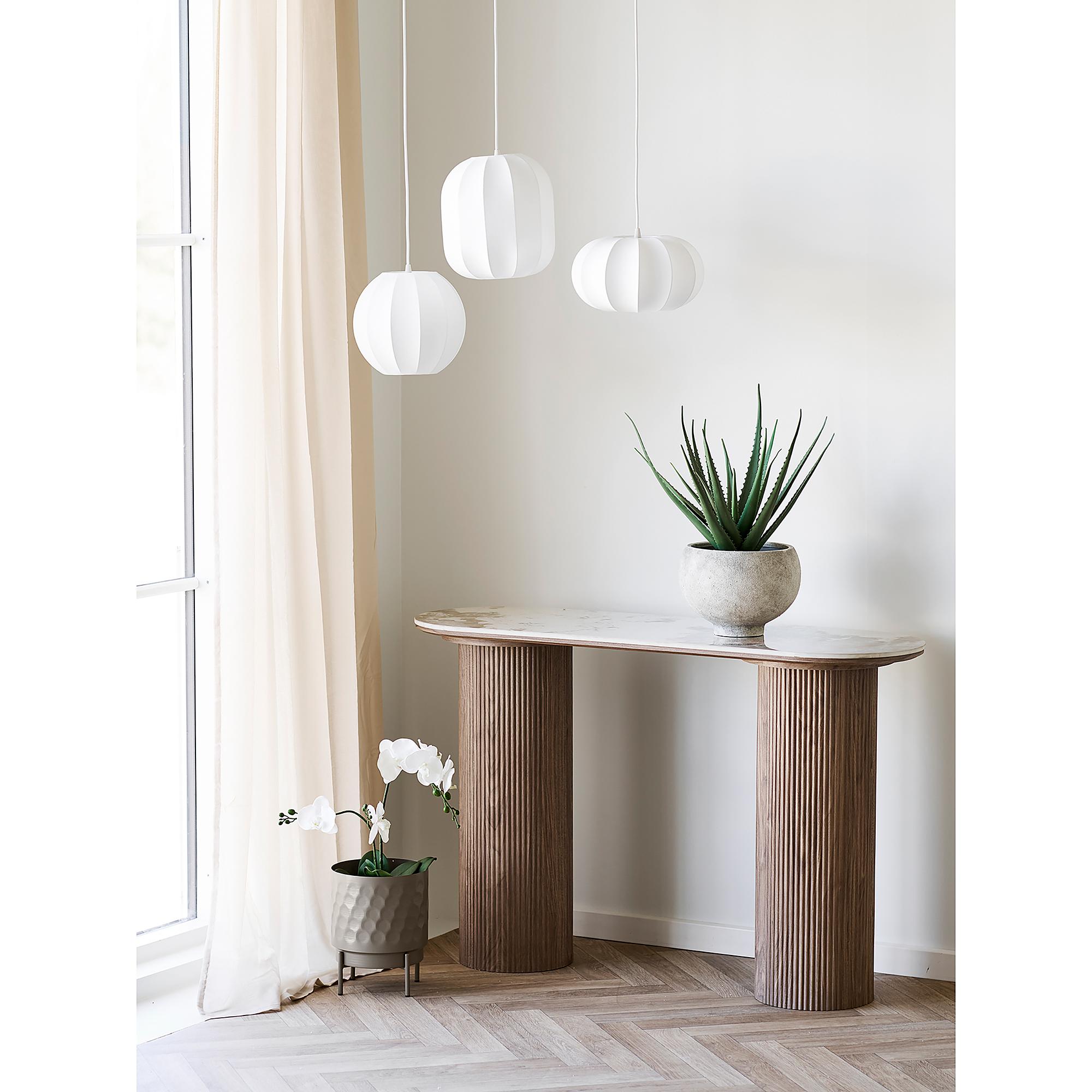 Oslov Pendant Light Resin Steel White 3
