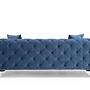 Como Sofa 2-Sitzer Blau mit schwarzen Beinen 6