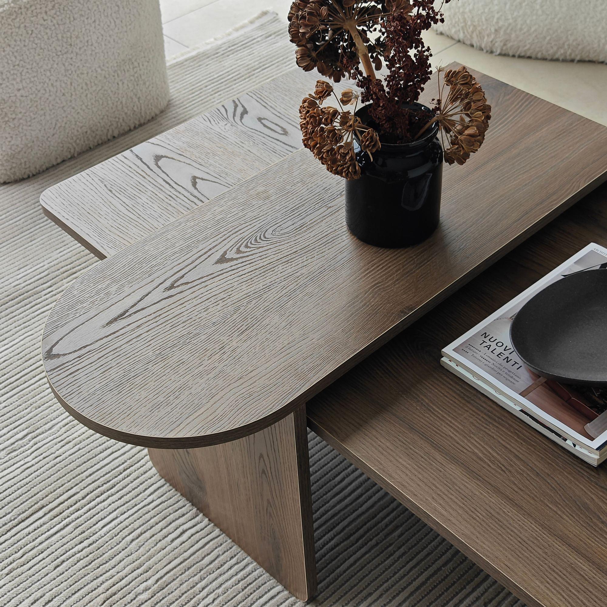 Paris Coffee Table Walnut Look Brown 8