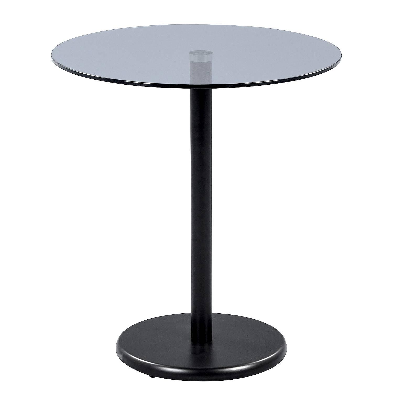 Billiere Beistelltisch Glas Metall Schwarz 50cm 0