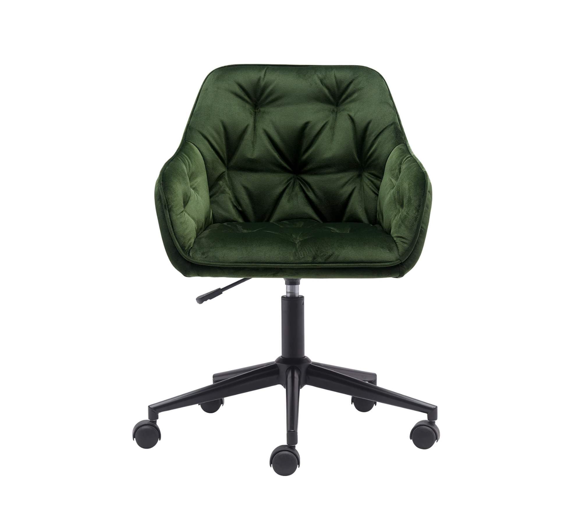 Bürostuhl Samt Metall Grün 1