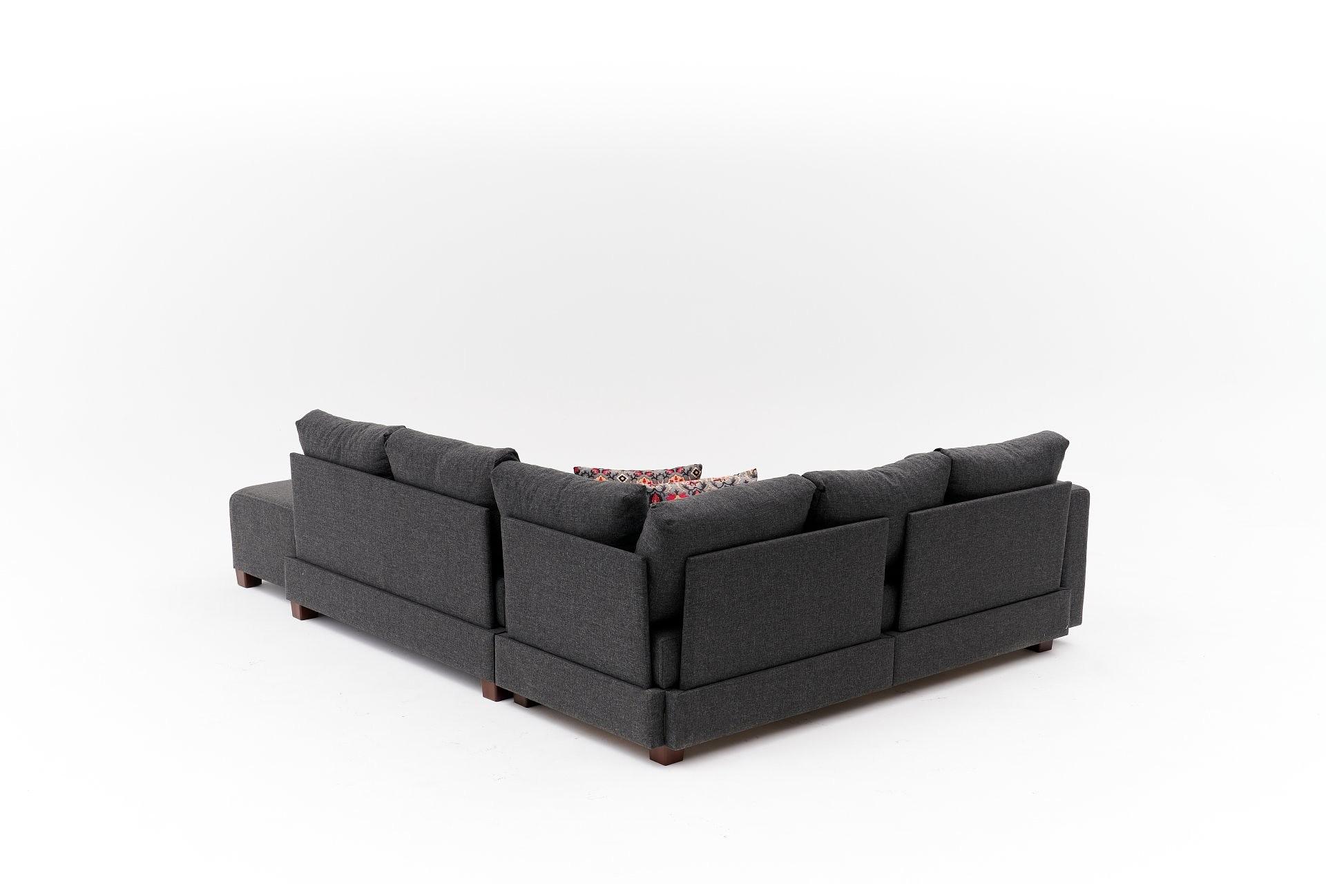 Aly Schlafsofa Récamiere Rechts Baumwolle Anthrazit 9