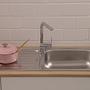 Kitchen sink Riverside stainless steel 100 cm 2
