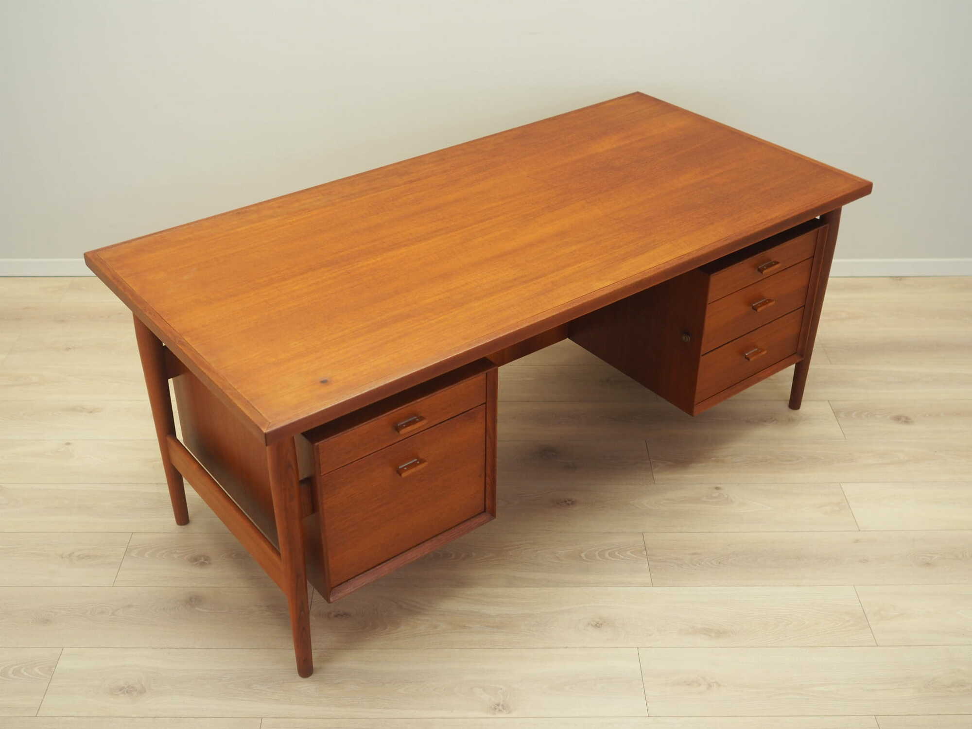 Desk Teak Wood Brown 1960s 5