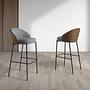 Bar stool fabric grey 2