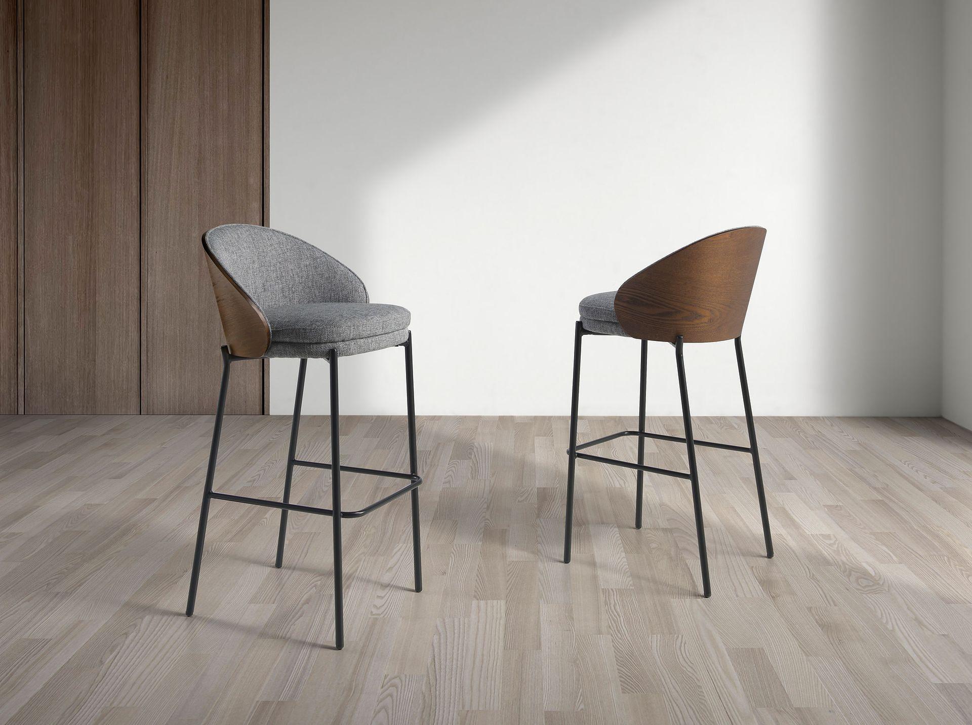 Bar stool fabric grey 2