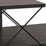 Cross Nightstand Wood Veneer Dark Brown 7