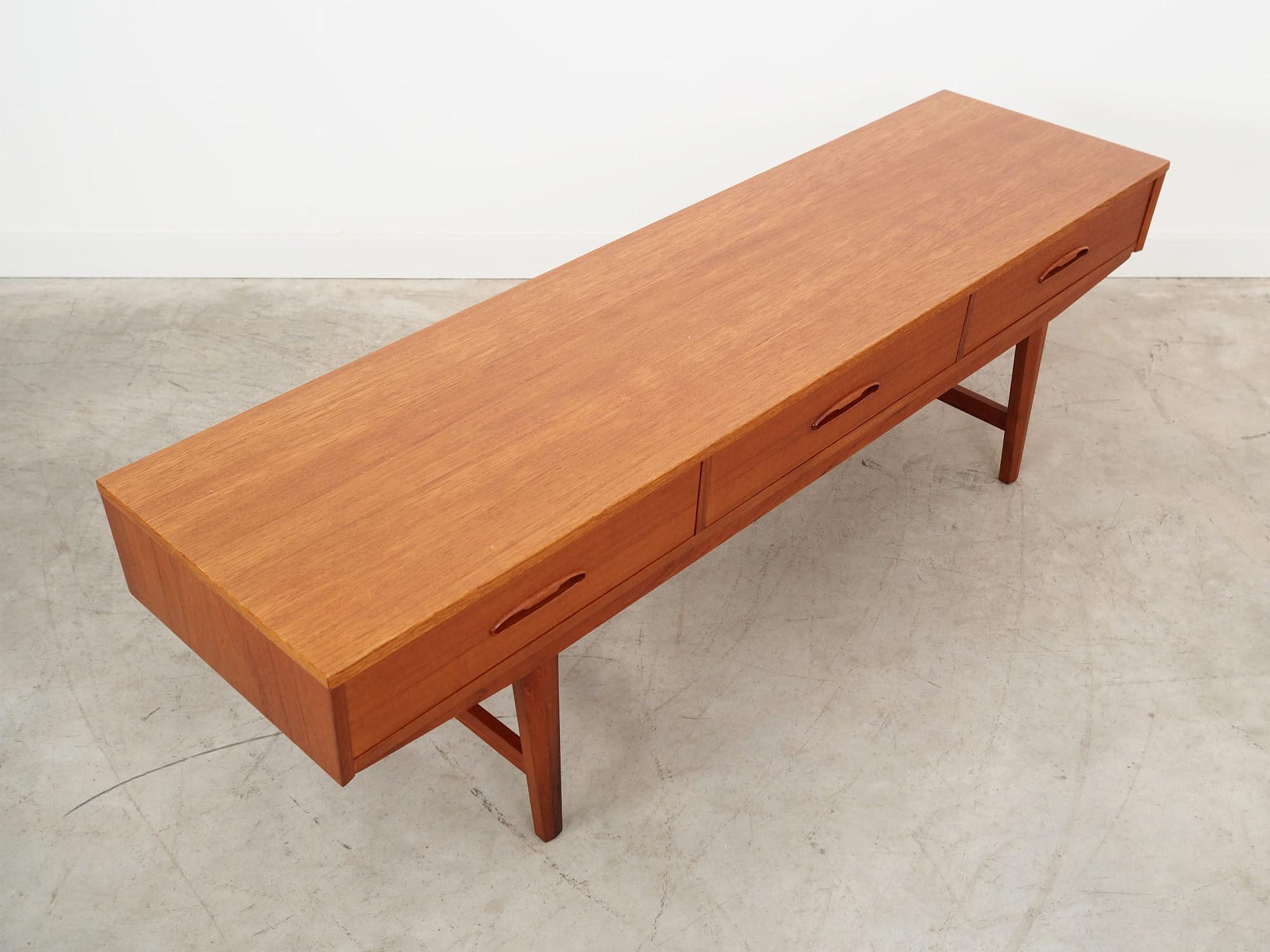 Lowboard Teak wood 1960s 5