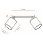 Sheet I Ceiling lamp Paper Oak 2-lamp 2